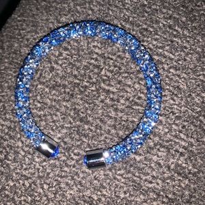 Blue and silver crystal bracelet